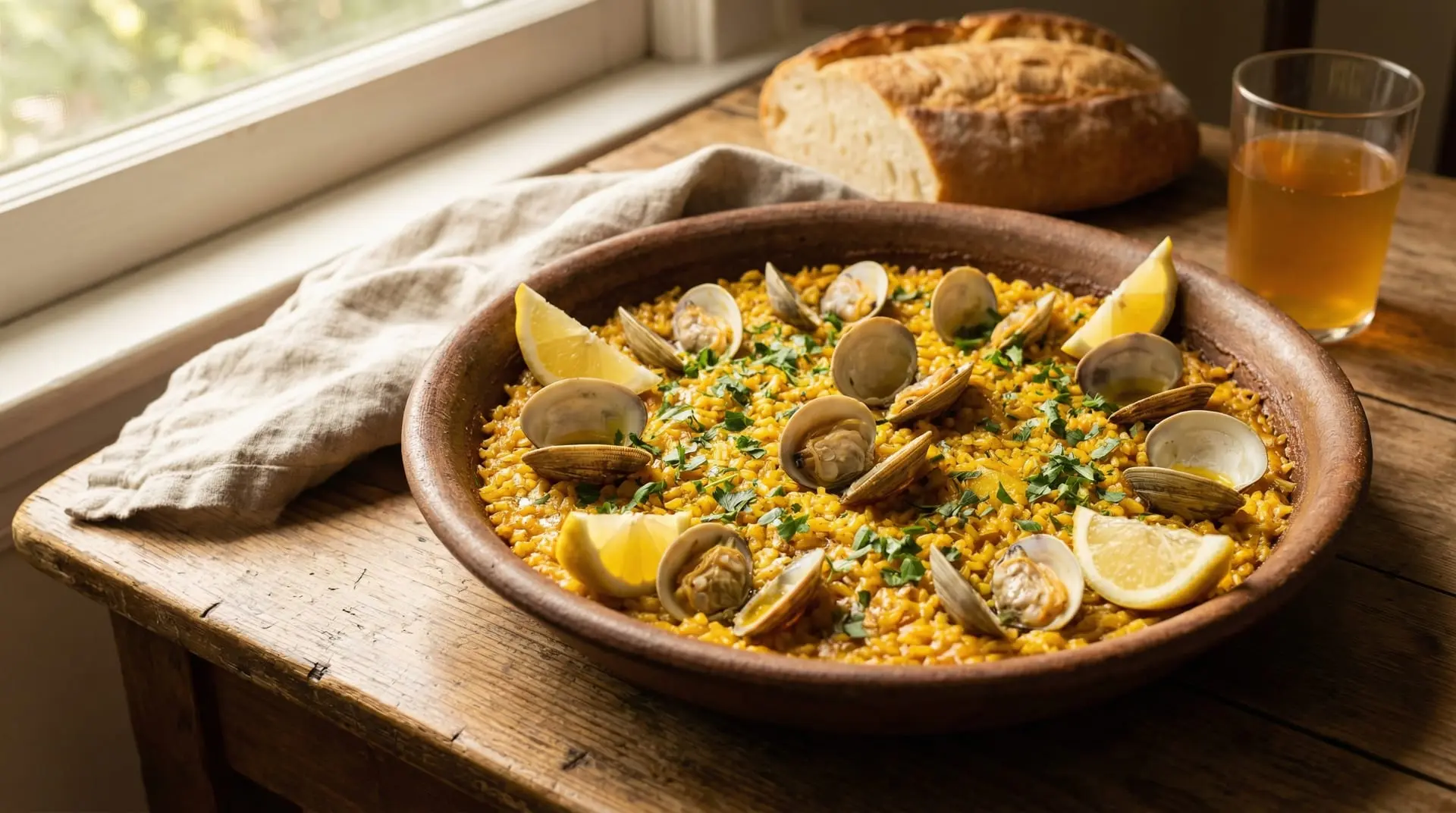 Arroz con almejas al estilo marinero