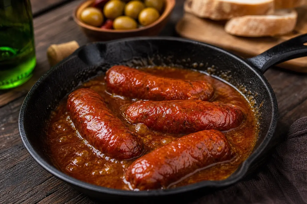 Chorizo a la sidra en air fryer